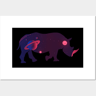 Save The Galaxy Rhino Chubby Unicorns Posters and Art